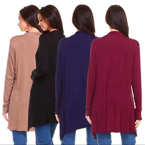 SOLD OUT Lightweight cardigan, navy & burgundy, XL - Picture 3 of 4